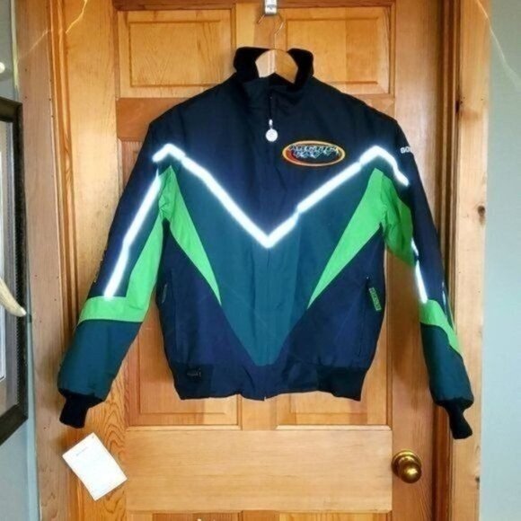 Arctic Cat Mountain Black & Green Reflective 3 in 1 Snowmobile Sz. MT Jacket - Picture 1 of 16
